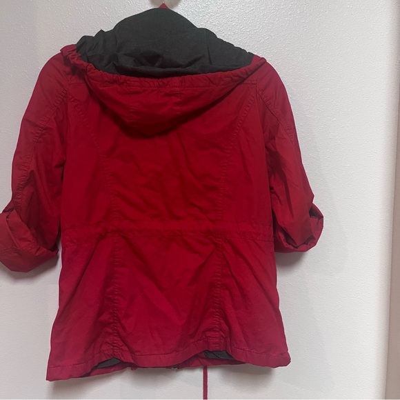 Red jacket woman’s  Snobbish Medium outdoors pockets hooded vintage - Picture 8 of 10